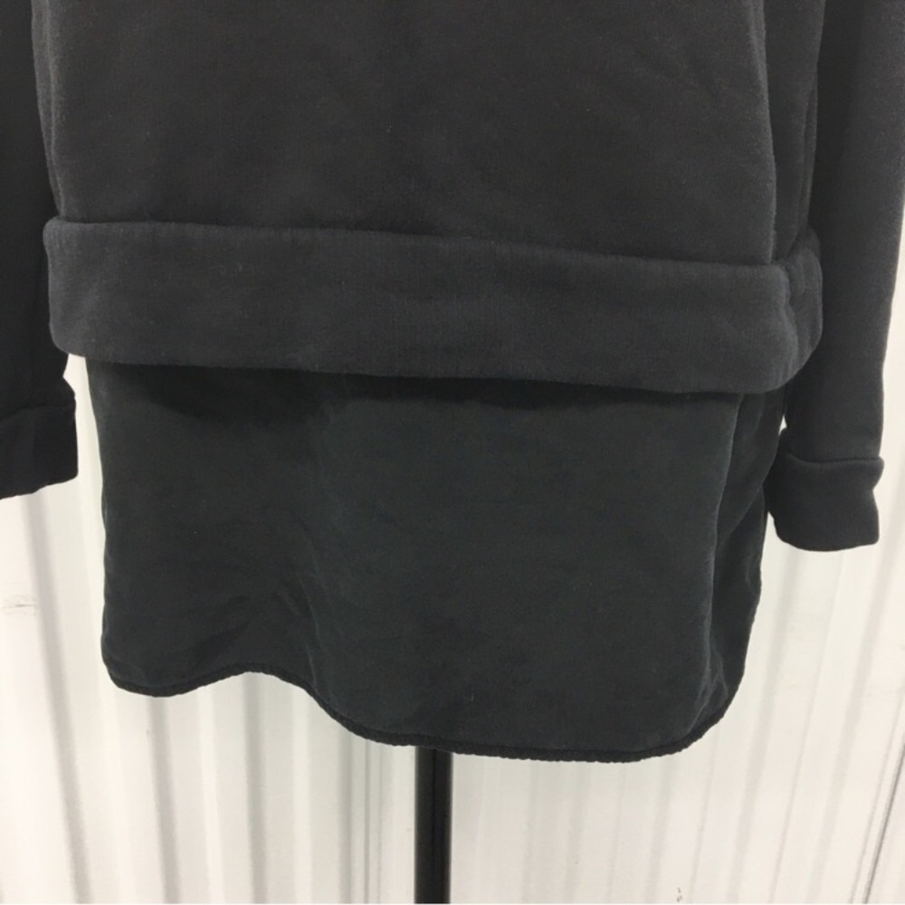 COS Black Long Sleeve Crewneck Sweatshirt Silk Accent Size: Small - Picture 6 of 15